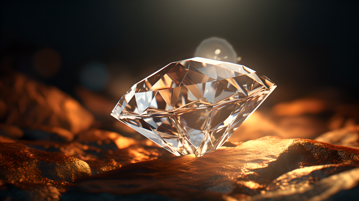 钻石的美丽光芒摄影版权图片下载