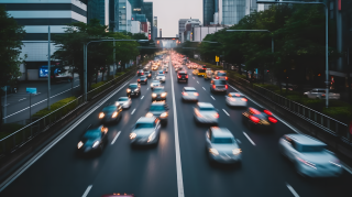 繁忙街道交通摄影图片