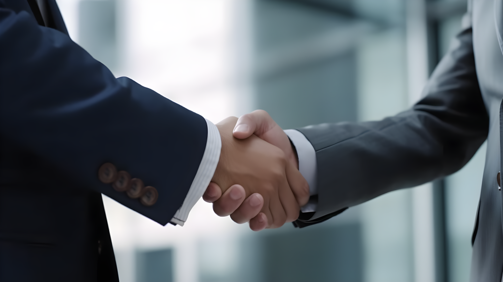 商务合作握手摄影图