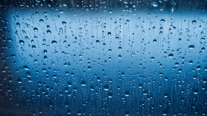 傍晚下雨天玻璃雨水摄影图版权图片下载
