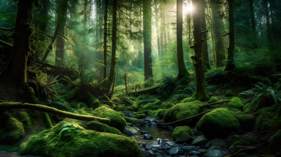迷人的森林摄影图片