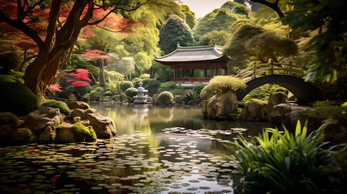 苏州水乡韵味景色摄影图