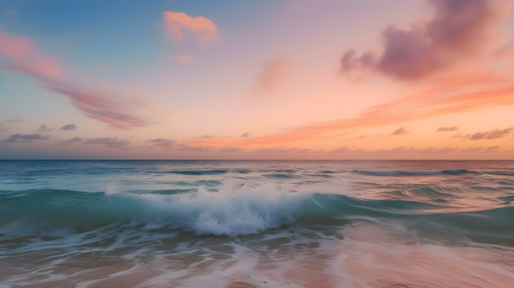 绚丽海洋落日摄影图版权图片下载