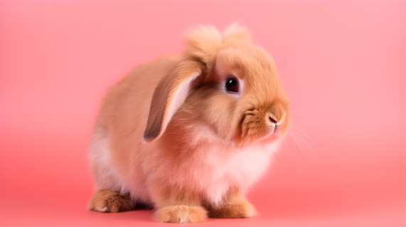 粉红兔子可爱摄影图片