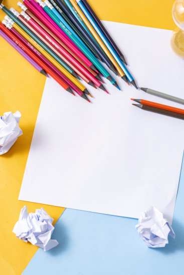 纸团绘画工具铅笔图