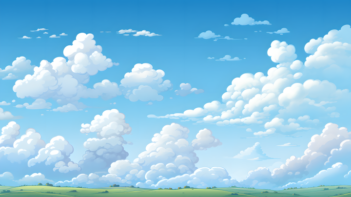 蓝天白云漂浮的高清图版权图片下载