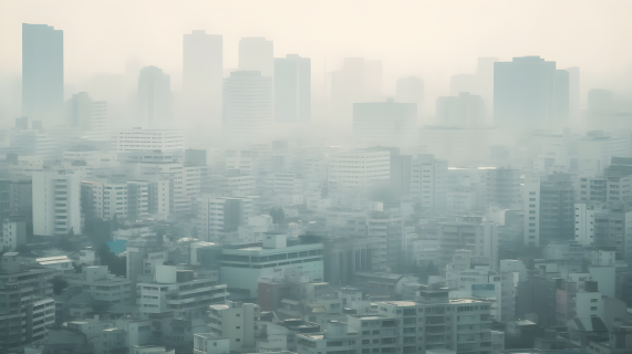 大雾天气下的城市图片