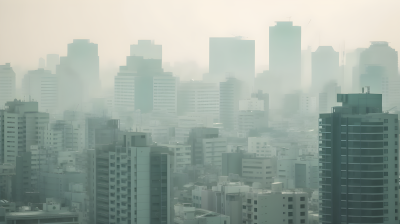 雾霾天气下的城市图片