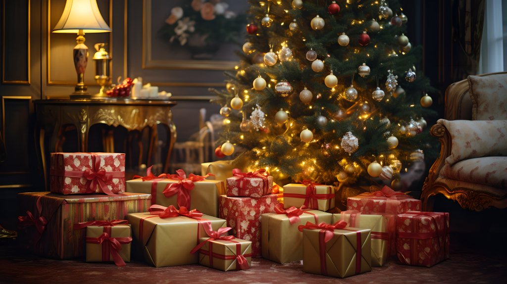 圣诞礼物摄影版权图片下载