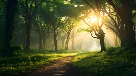 阳光下的越南田园童话森林摄影图