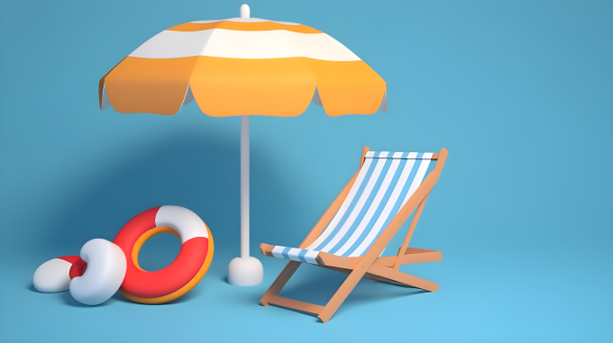 沙滩娱乐休息区域图片