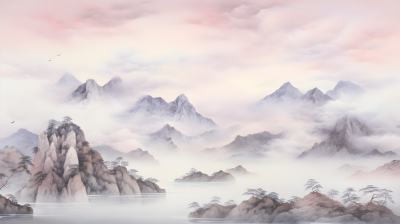 中国传统云海山水高清图