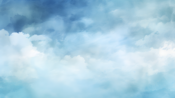 轻盈天蓝与浅青水彩背景的大气摄影图片