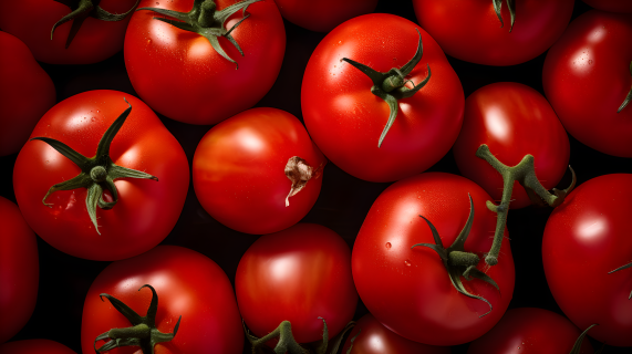 瑰丽红色番茄摄影图