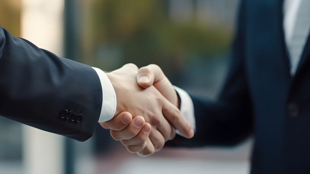 商务人士问候摄影图版权图片下载