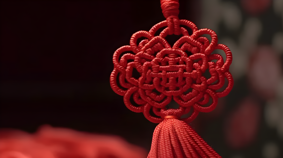 中式结绳摄影图片