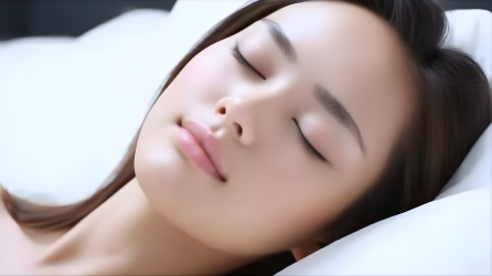 美丽的亚洲女性睡眠摄影图