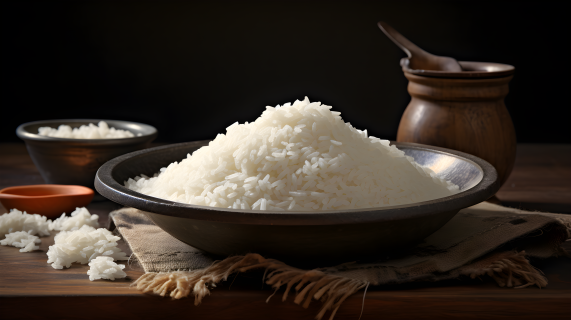 富含营养的主食稻米摄影图片