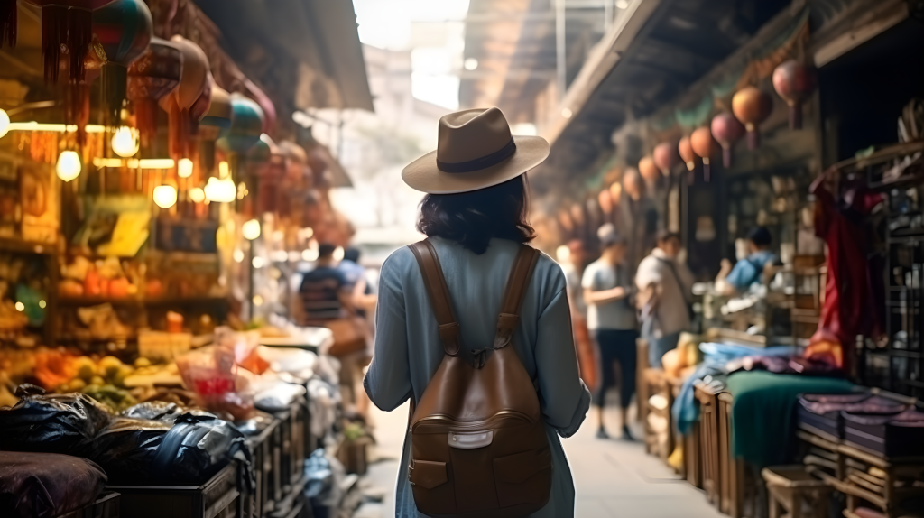 海边集市的简约优雅摄影图版权图片下载