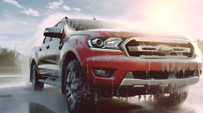 纯净的雪景探索：福特研究者在自动洗车中