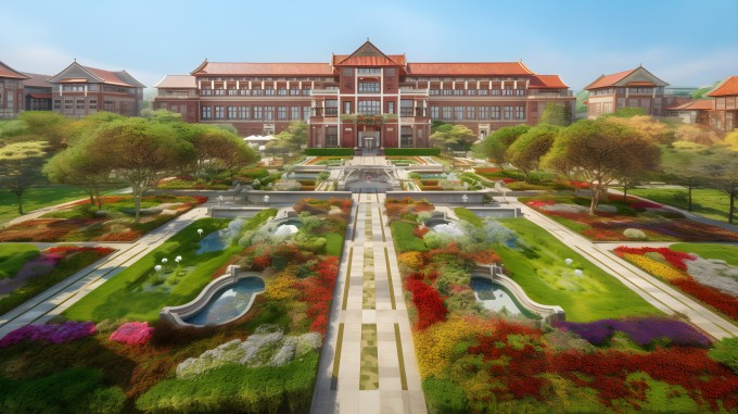 自然之美寄宿学校摄影图片