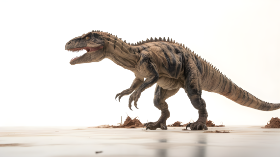 高速同步环境下的恐龙模型摄影图片