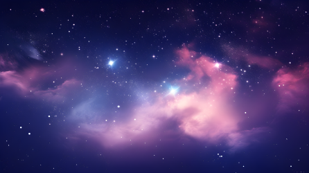 紫粉星空摄影图片