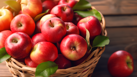 红色与韵味相融的苹果摄影图片
