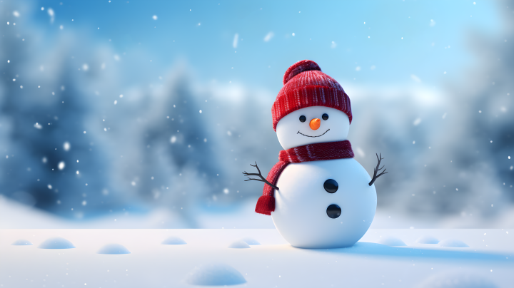红顶雪人的爱核心、暖核心风格摄影版权图片下载