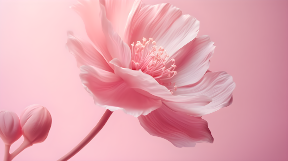 粉色花朵的超真实摄影图片