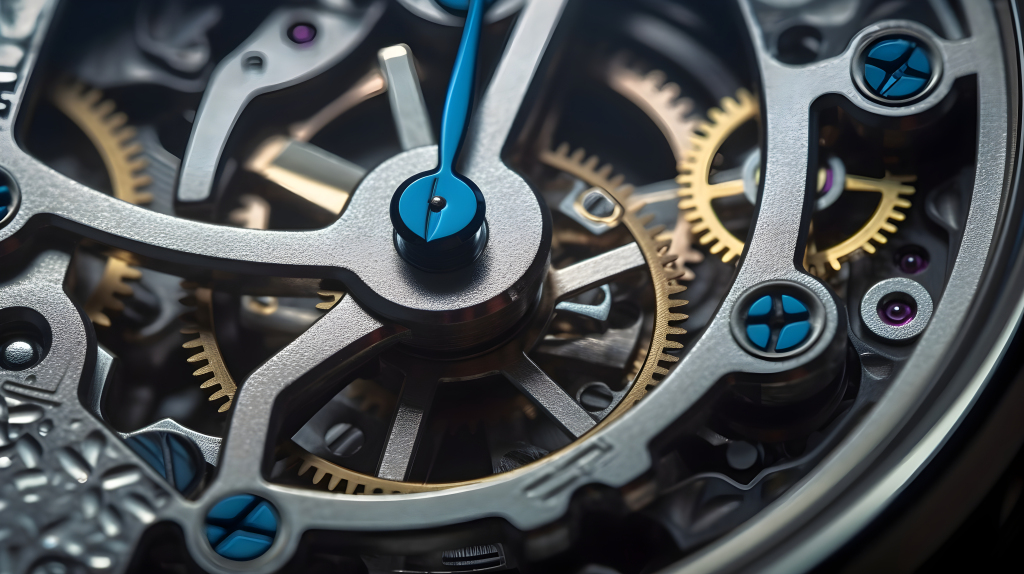 齿轮与齿轮的近景摄影图