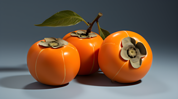 柿子的潜力与食谱摄影图片