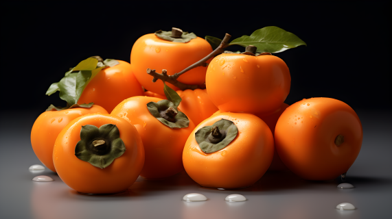 柿子饭的创意美食摄影图