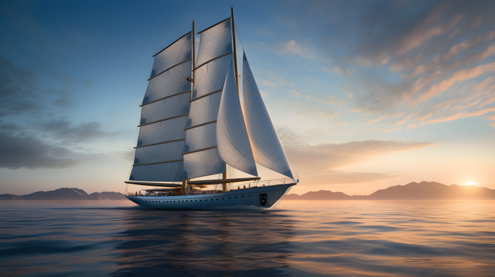 银色与碧绿的奥林匹亚帆船包租峰会摄影图版权图片下载