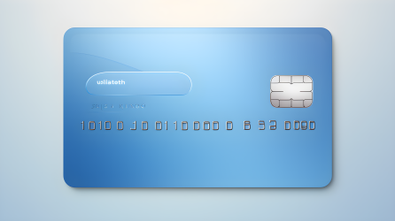 空白和蓝色文字的信用卡摄影图片