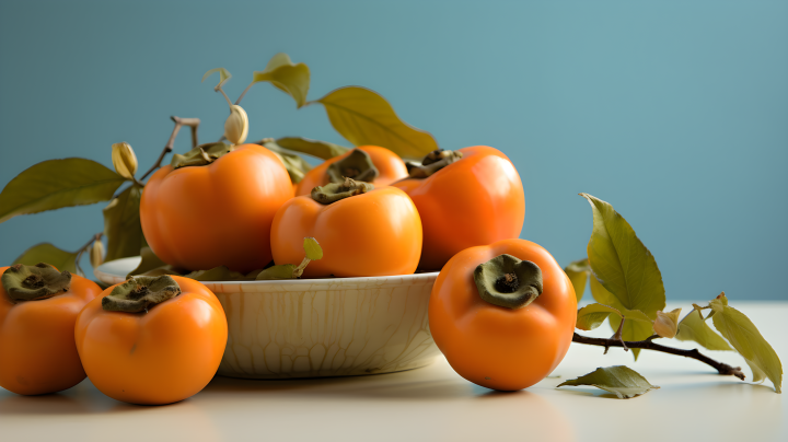 秋天的柿子的摄影图版权图片下载