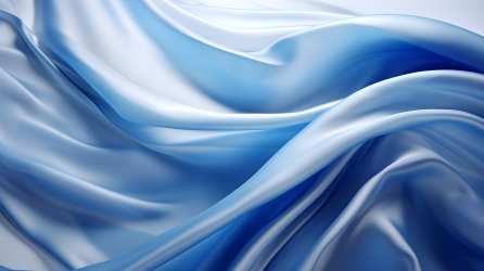 流动织物风格的蓝色、银色和光泽背景摄影图