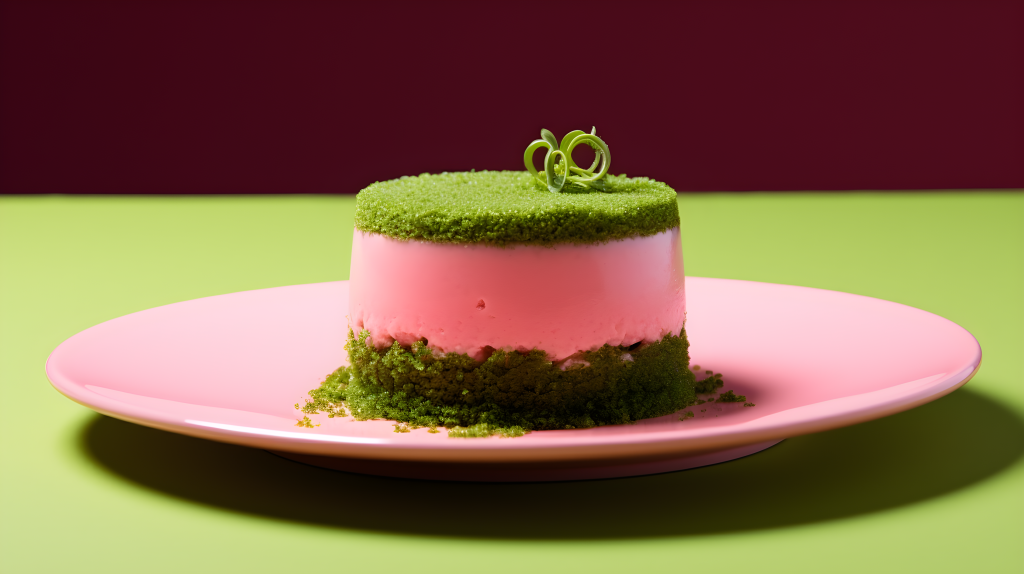 糖霜抹茶蒸蛋糕摄影版权图片下载