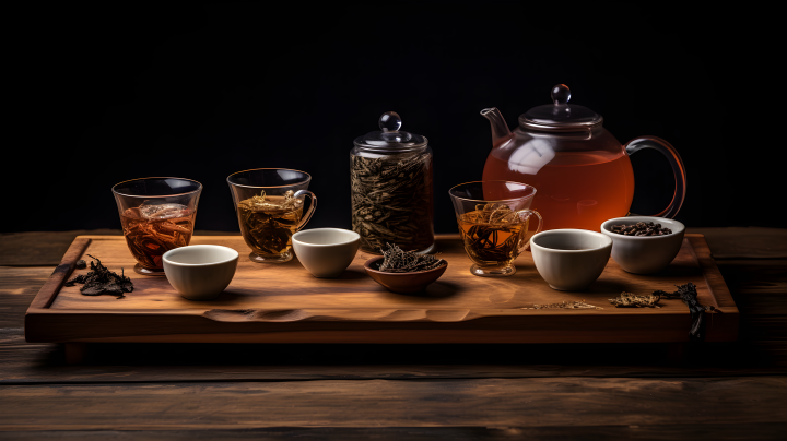 细线条上的木纹茶水摄影图版权图片下载