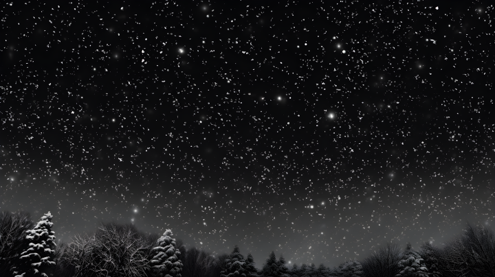 夜空中飘落的雪花摄影版权图片下载