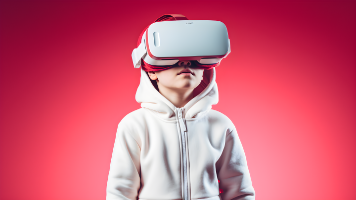 童年欢乐VR体验摄影版权图片下载