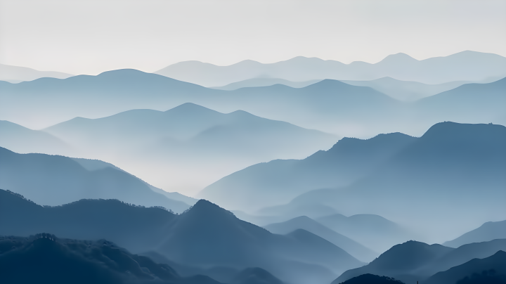 山峰云海之上的视角摄影图版权图片下载