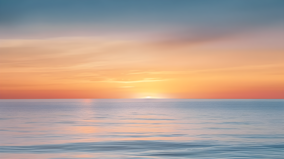 海洋日落摄影图