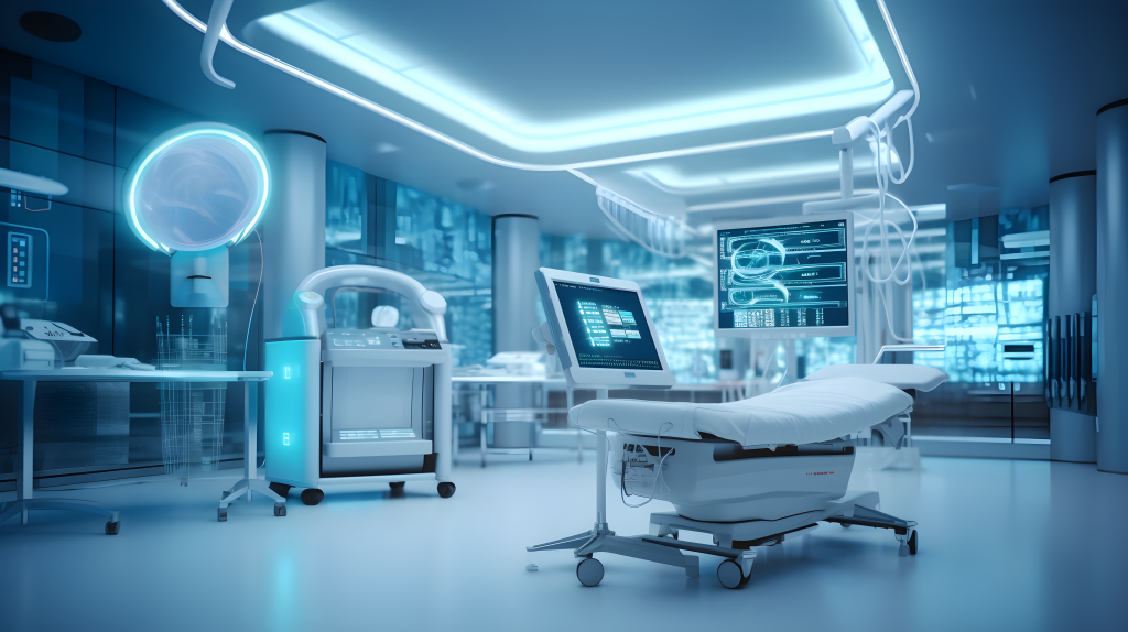 量子波迹风格的医疗中心摄影版权图片下载