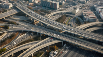 高速公路交叉口航拍摄影图