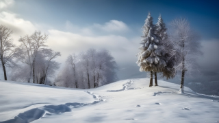 冬季雪景摄影图片