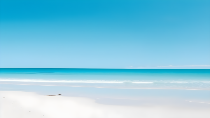 梦幻白沙滩下的碧蓝天空摄影版权图片下载