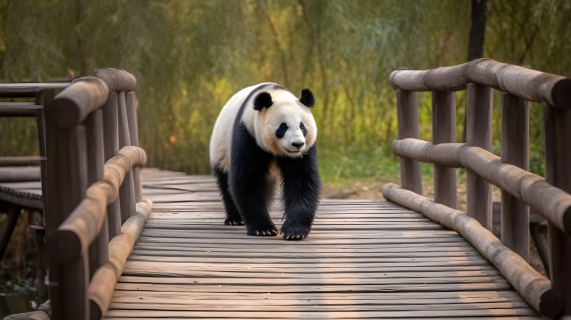 动物园的熊猫摄影图