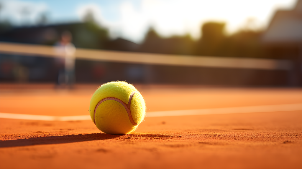 网球运动红土场地摄影图版权图片下载