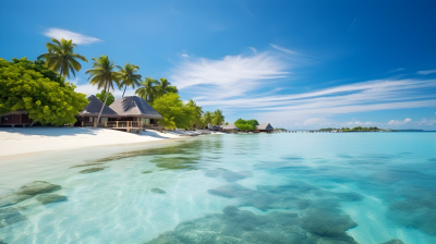 马尔代夫仙境岛屿摄影图片